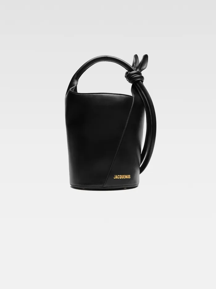 JACQUEMUS Crossbody and Handbags Mini Knotted Bucket Bag Black 8211 Women