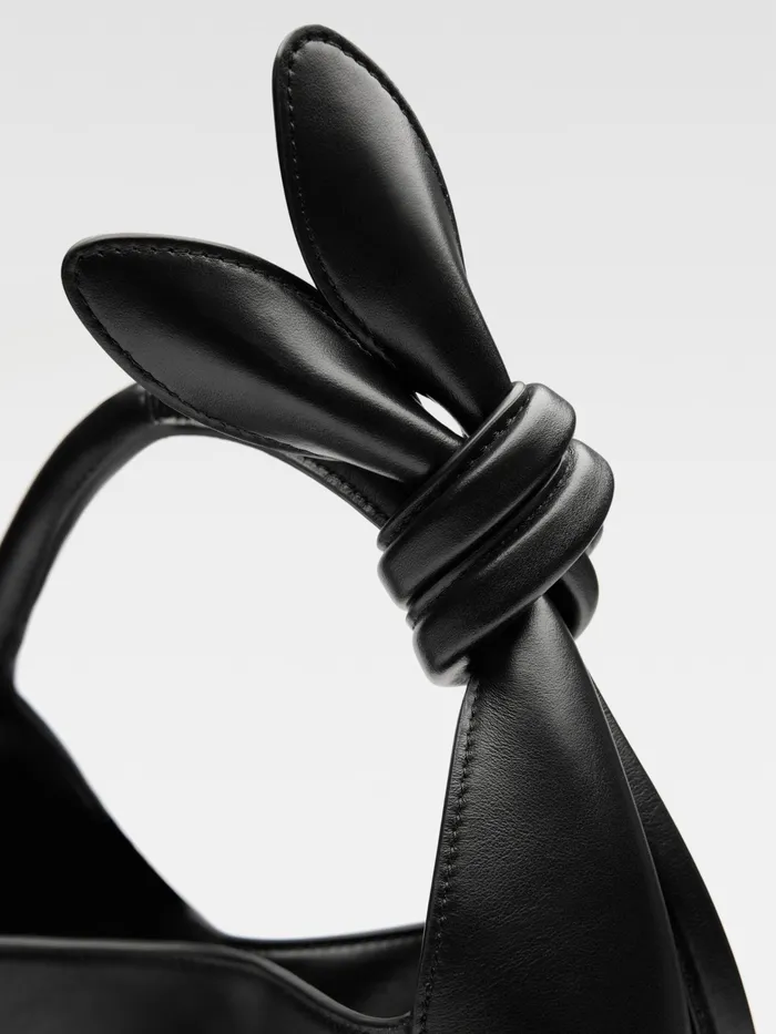 JACQUEMUS Crossbody and Handbags Mini Knotted Bucket Bag Black 8211 Women