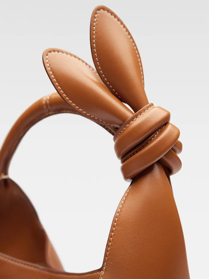 JACQUEMUS Crossbody and Handbags Mini Knotted Bucket Bag Light Brown 8211 Women