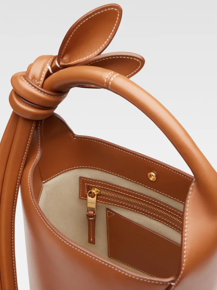 JACQUEMUS Crossbody and Handbags Mini Knotted Bucket Bag Light Brown 8211 Women