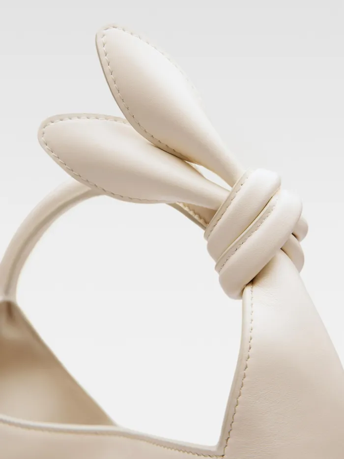 JACQUEMUS Crossbody and Handbags Mini Knotted Bucket Bag Light Ivory 8211 Women