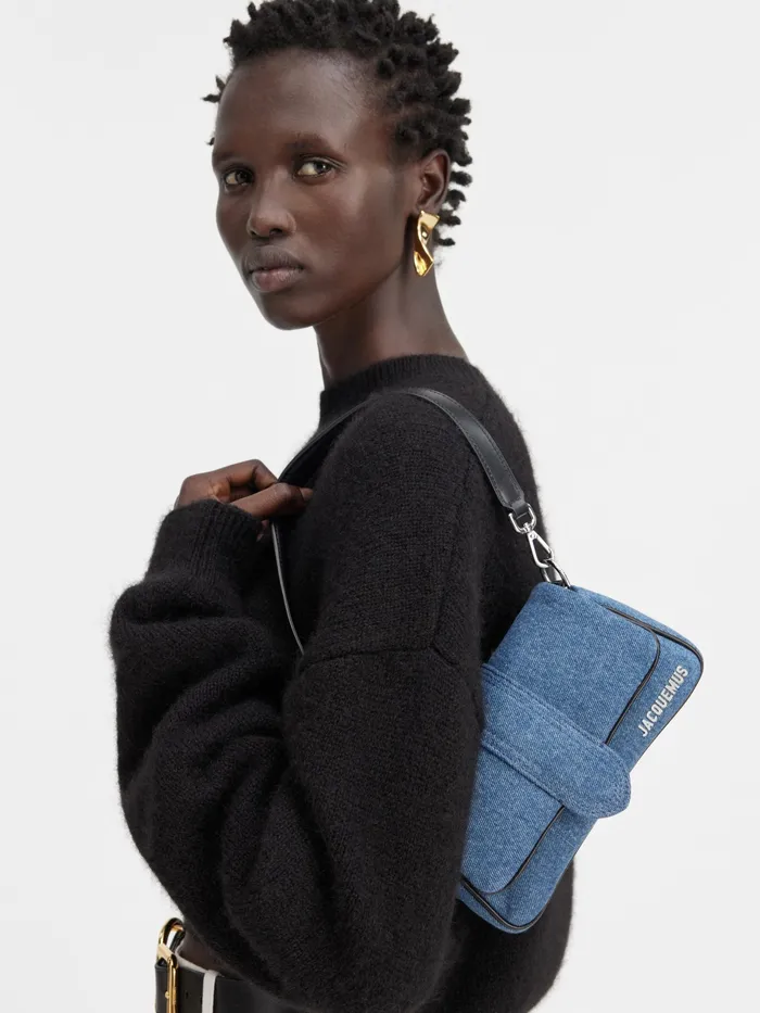 JACQUEMUS Crossbody and Handbags Mini Puffed Denim Bag Blue 8211 Women