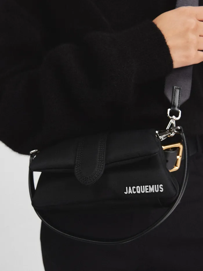 JACQUEMUS Crossbody and Handbags Mini Puffed Nylon Bag Black 8211 Women