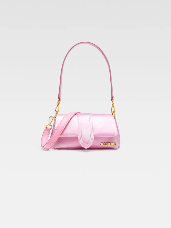 JACQUEMUS Crossbody and Handbags Mini Puffed Satin Bag Print Toile De Jouy Pink 8211 Women JACQUEMUS Crossbody and Handbags Mini Puffed Satin Bag Print Toile De Jouy Pink 8211 Women