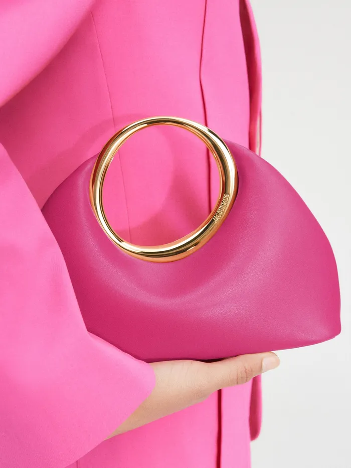 JACQUEMUS Crossbody and Handbags Mini Ring Handbag Dark Pink 8211 Women