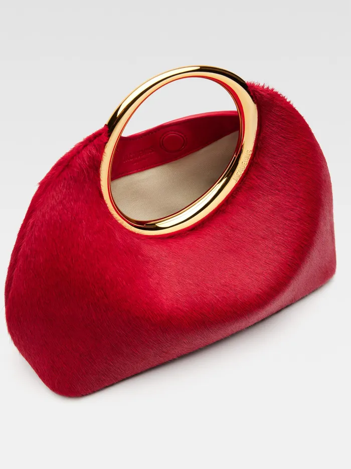 JACQUEMUS Crossbody and Handbags Mini Ring Handbag Dark Red 8211 Women