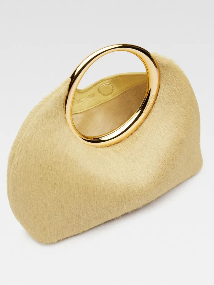 JACQUEMUS Crossbody and Handbags Mini Ring Handbag Pale Yellow 8211 Women