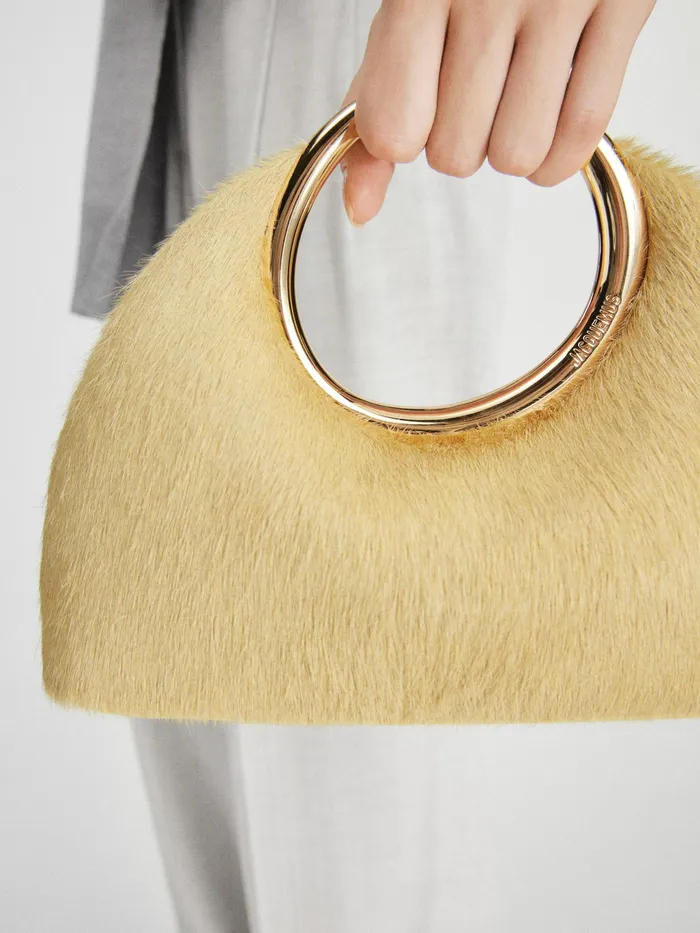 JACQUEMUS Crossbody and Handbags Mini Ring Handbag Pale Yellow 8211 Women