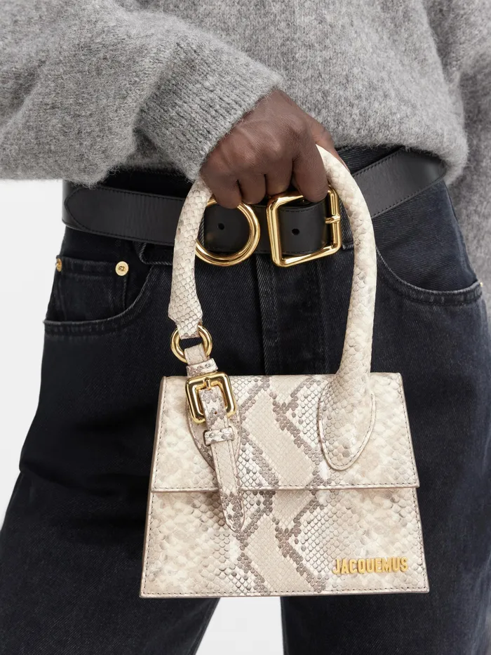 JACQUEMUS Crossbody and Handbags Signature Buckled Handbag Beige 8211 Women