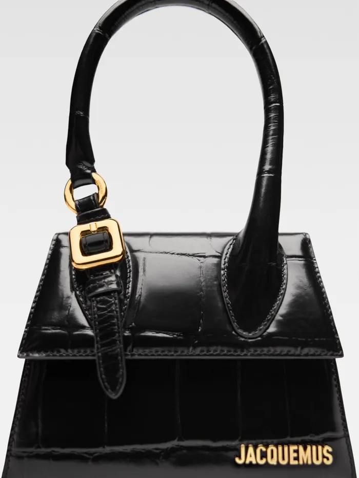 JACQUEMUS Crossbody and Handbags Signature Buckled Handbag Black 8211 Women