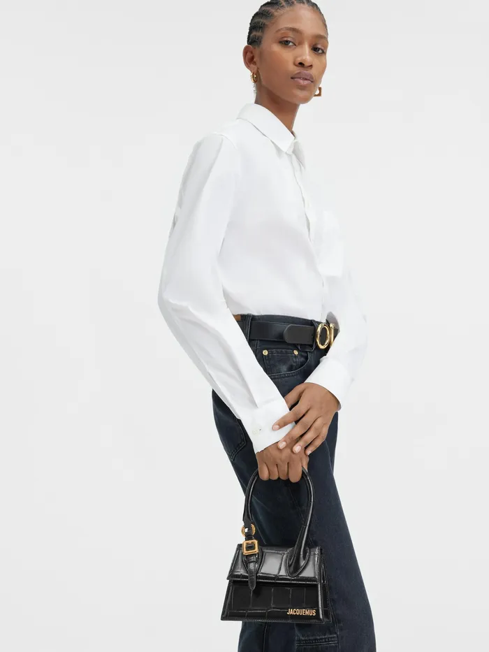 JACQUEMUS Crossbody and Handbags Signature Buckled Handbag Black 8211 Women