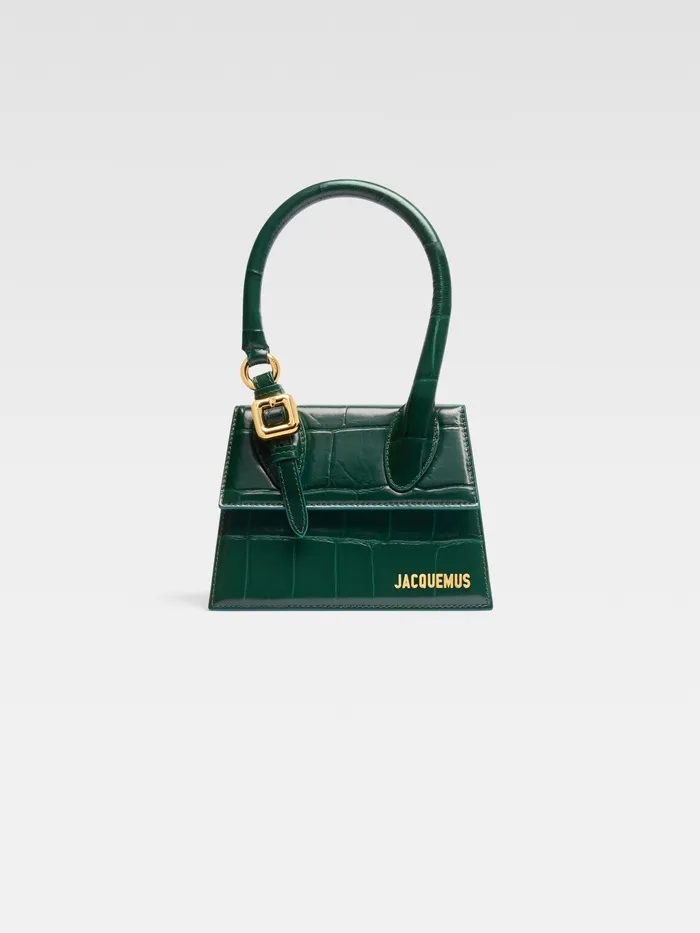 JACQUEMUS Crossbody and Handbags Signature Buckled Handbag Dark Green 8211 Women JACQUEMUS Crossbody and Handbags Signature Buckled Handbag Dark Green 8211 Women