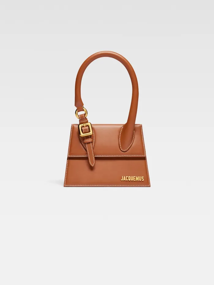 JACQUEMUS Crossbody and Handbags Signature Buckled Handbag Light Brown 8211 Women JACQUEMUS Crossbody and Handbags Signature Buckled Handbag Light Brown 8211 Women