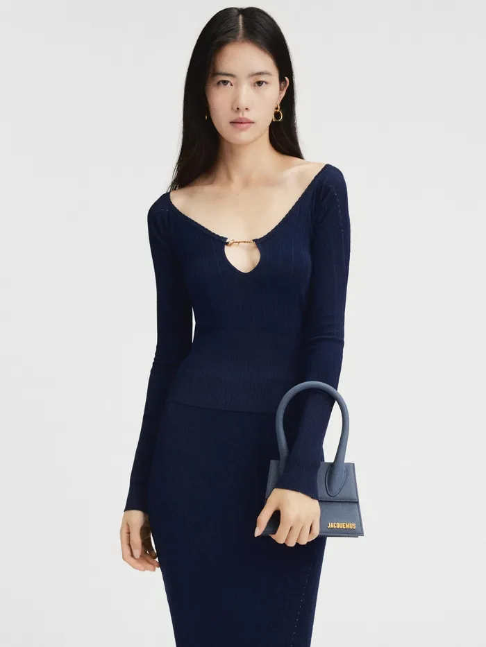 JACQUEMUS Crossbody and Handbags Signature Handbag Dark Navy 8211 Women