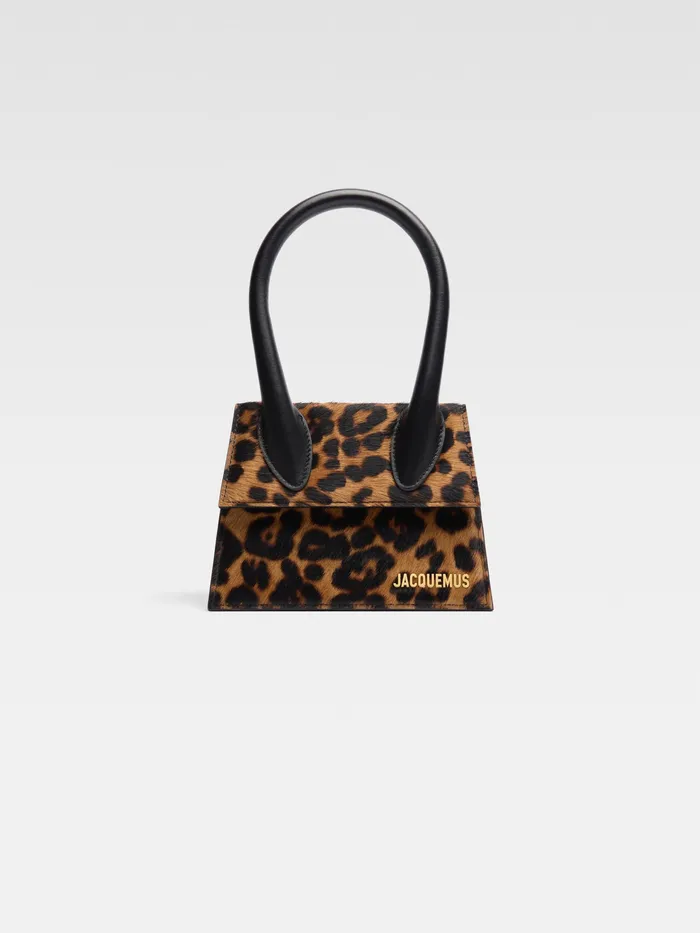JACQUEMUS Crossbody and Handbags Signature Handbag Print Leopard Brown 8211 Women JACQUEMUS Crossbody and Handbags Signature Handbag Print Leopard Brown 8211 Women