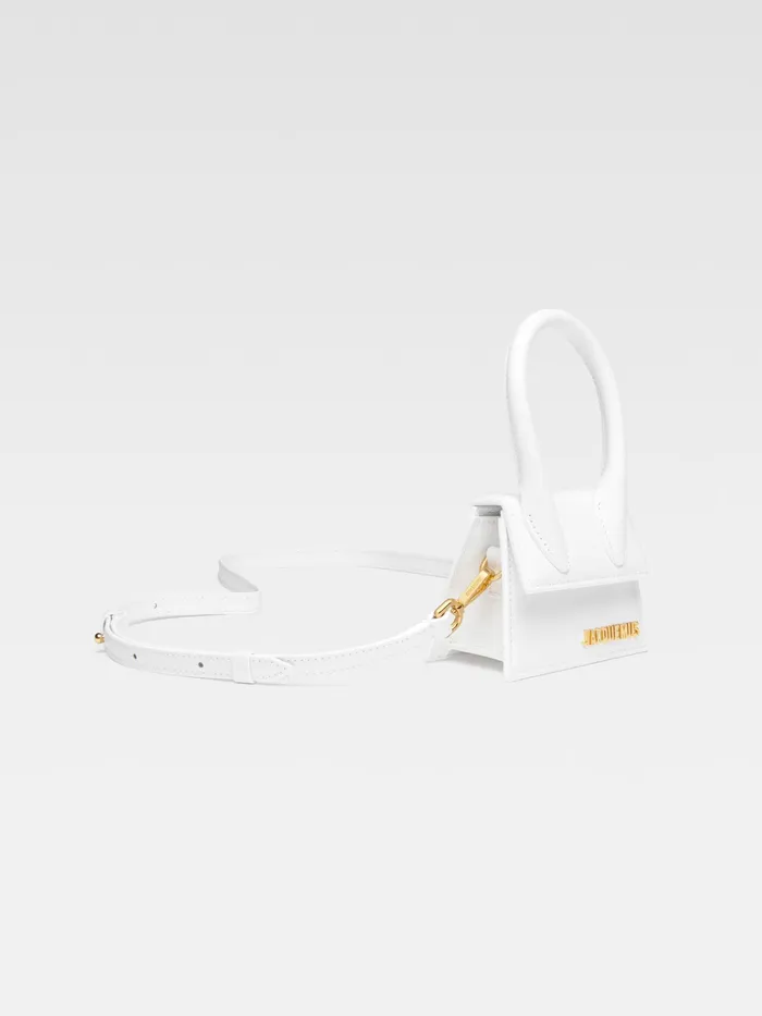 JACQUEMUS Crossbody and Handbags Signature Leather Mini Handbag White 8211 Women