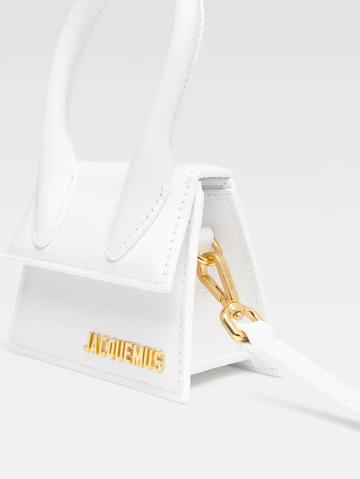 JACQUEMUS Crossbody and Handbags Signature Leather Mini Handbag White 8211 Women