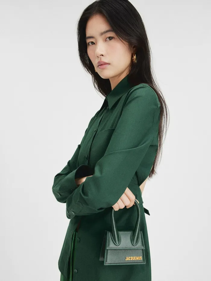 JACQUEMUS Crossbody and Handbags Signature Mini Handbag Dark Green 8211 Women