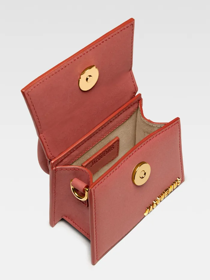 JACQUEMUS Crossbody and Handbags Signature Mini Handbag Dark Red 8211 Women