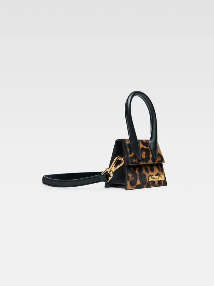 JACQUEMUS Crossbody and Handbags Signature Mini Handbag Print Leopard Brown 8211 Women