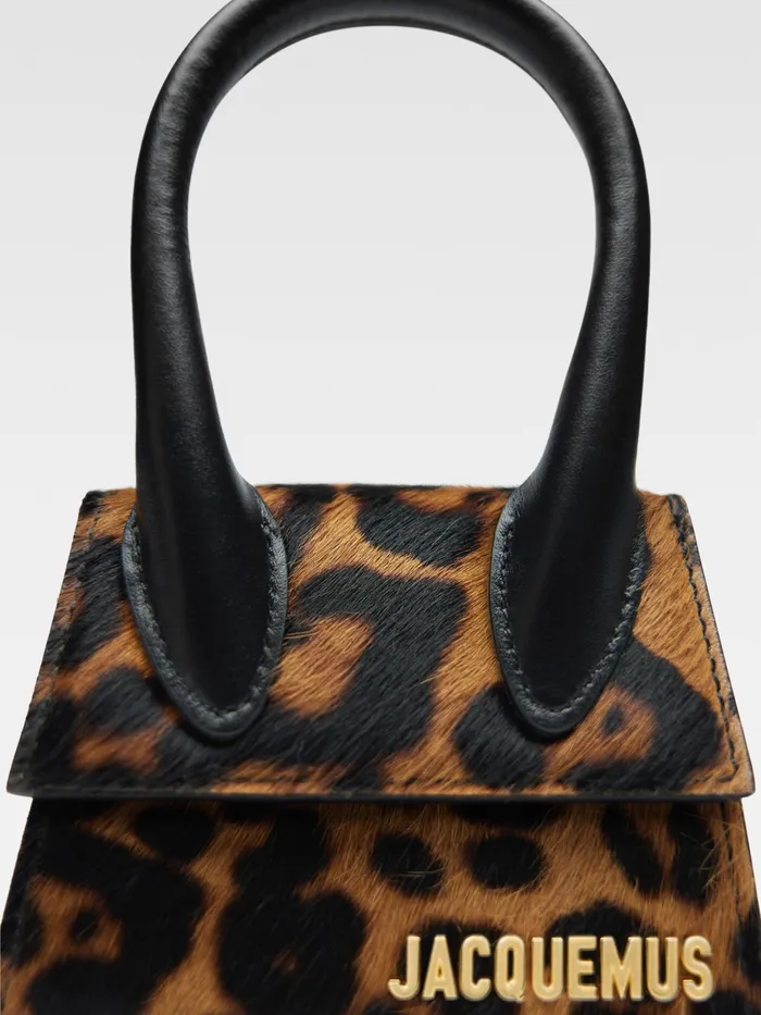 JACQUEMUS Crossbody and Handbags Signature Mini Handbag Print Leopard Brown 8211 Women