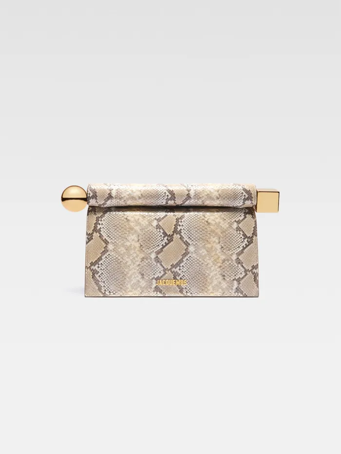 JACQUEMUS Crossbody and Handbags TakeOut Clutch Beige 8211 Women