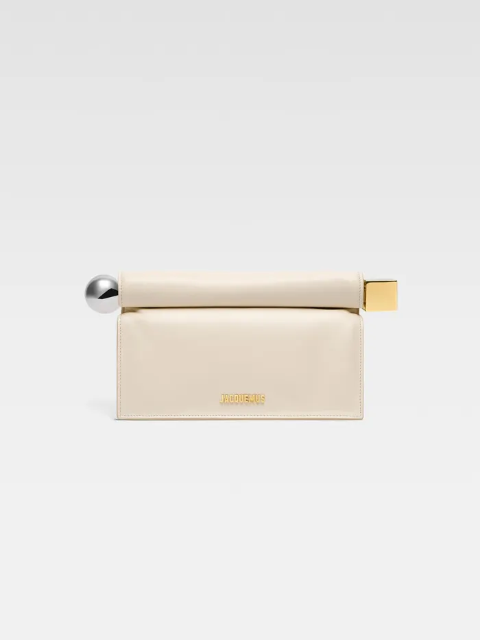 JACQUEMUS Crossbody and Handbags TakeOut Clutch Light Ivory 8211 Women