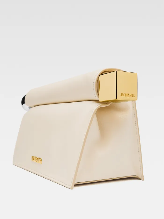 JACQUEMUS Crossbody and Handbags TakeOut Clutch Light Ivory 8211 Women