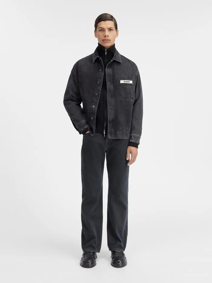 JACQUEMUS Denim Boxy Denim Shirt Black 8211 Men