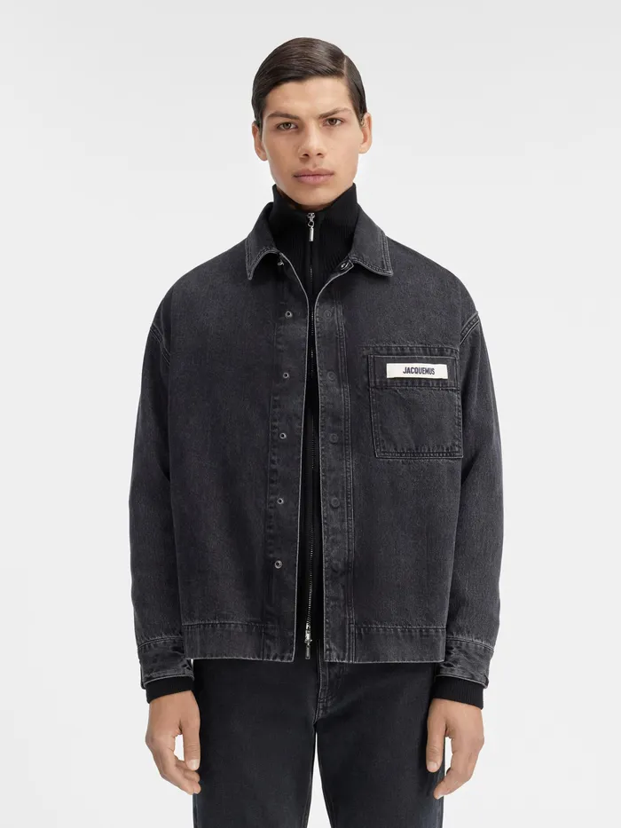 JACQUEMUS Denim Boxy Denim Shirt Black 8211 Men