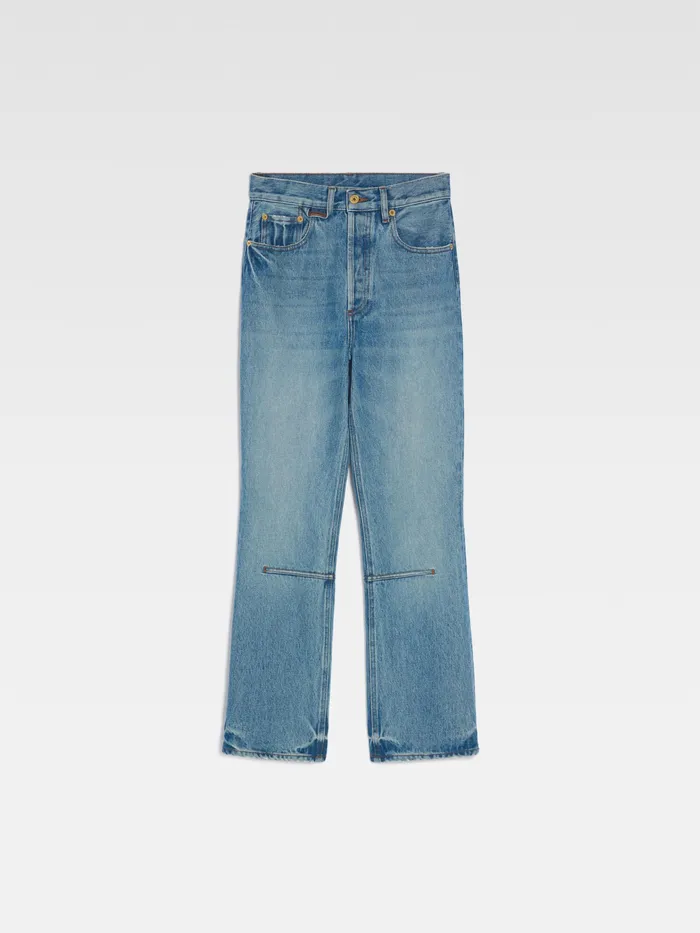 JACQUEMUS Denim Cropped Flared Jeans Bluetabac 2 8211 Women