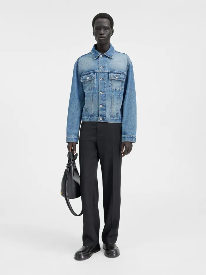 JACQUEMUS Denim Denim Jacket Bluetabac 2 8211 Men