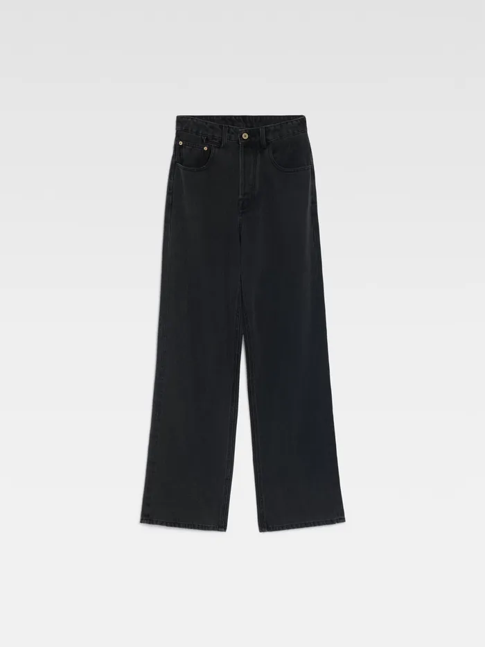 JACQUEMUS Denim Oversized Jeans Black 8211 Women