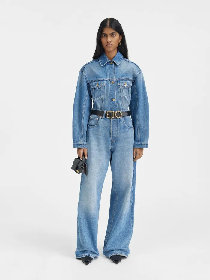 JACQUEMUS Denim Oversized Jeans Bluetabac 2 8211 Women