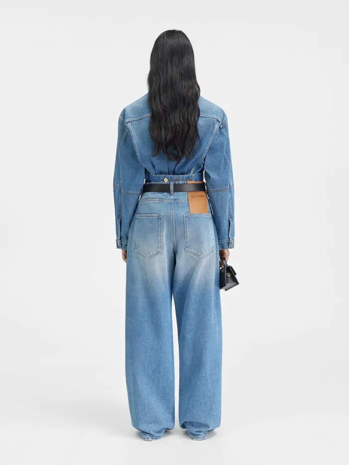 JACQUEMUS Denim Oversized Jeans Bluetabac 2 8211 Women