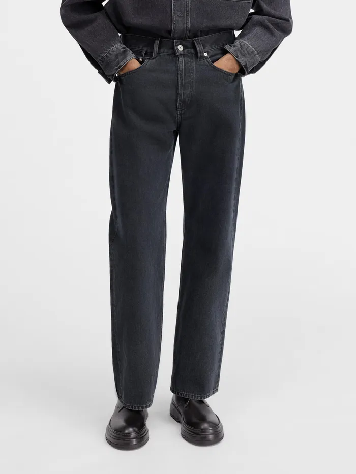 JACQUEMUS Denim Straight Leg Jeans Black 8211 Men