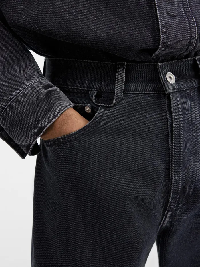 JACQUEMUS Denim Straight Leg Jeans Black 8211 Men