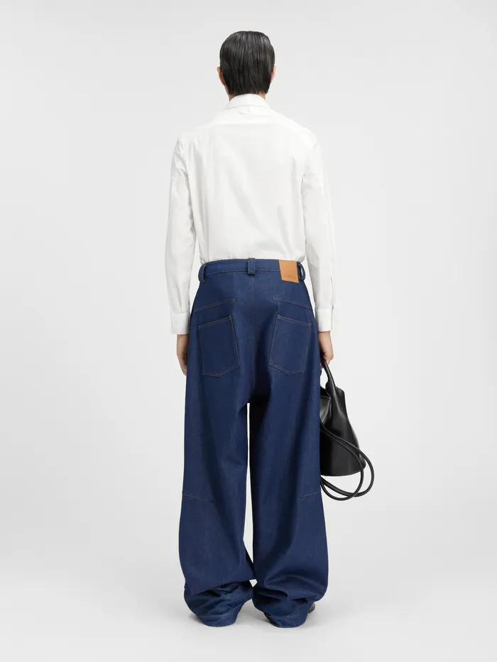 JACQUEMUS Denim Ultra Wide Jeans Navybrown 8211 Men