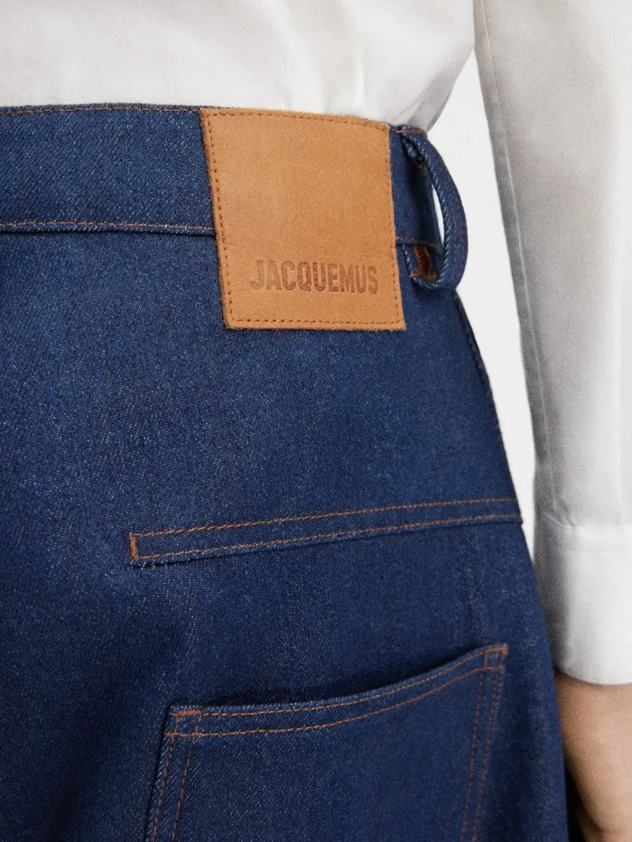 JACQUEMUS Denim Ultra Wide Jeans Navybrown 8211 Men