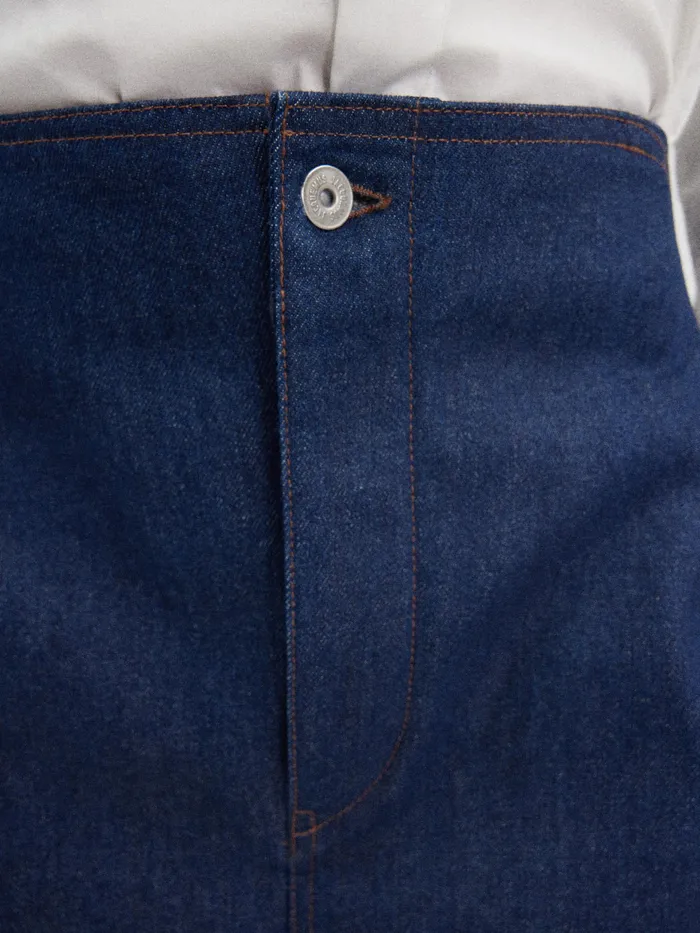 JACQUEMUS Denim Ultra Wide Jeans Navybrown 8211 Men