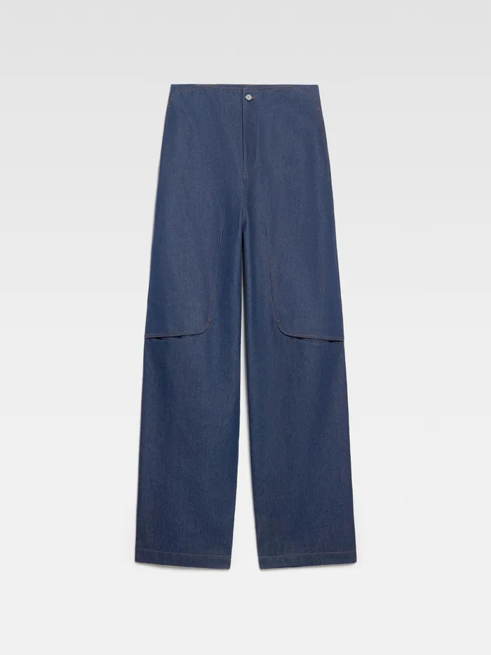 JACQUEMUS Denim Ultra Wide Jeans Navybrown 8211 Men