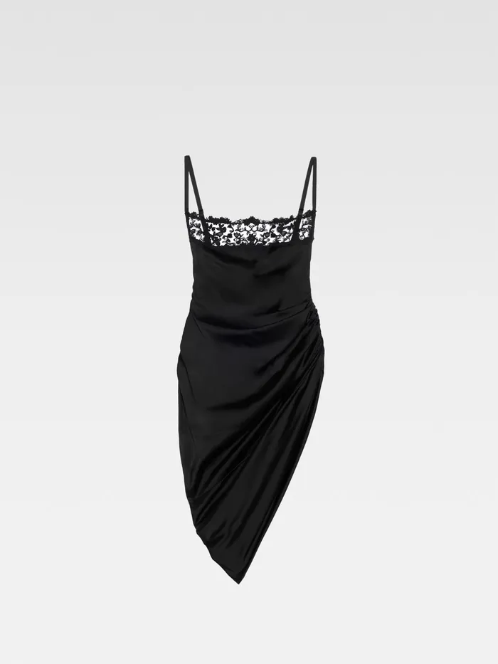 JACQUEMUS Dresses and Skirts Asymmetric Lingerie Dress Black 8211 Women