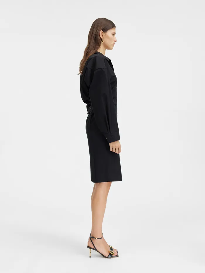 JACQUEMUS Dresses and Skirts Asymmetric Mini Shirt Dress Black 8211 Women