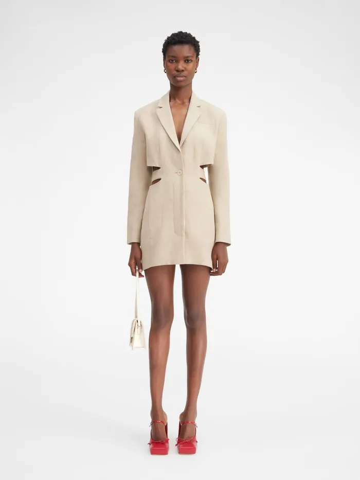 JACQUEMUS Dresses and Skirts Blazer Mini Dress Beige 8211 Women