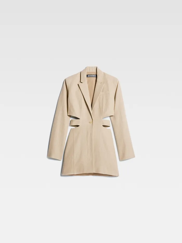 JACQUEMUS Dresses and Skirts Blazer Mini Dress Beige 8211 Women