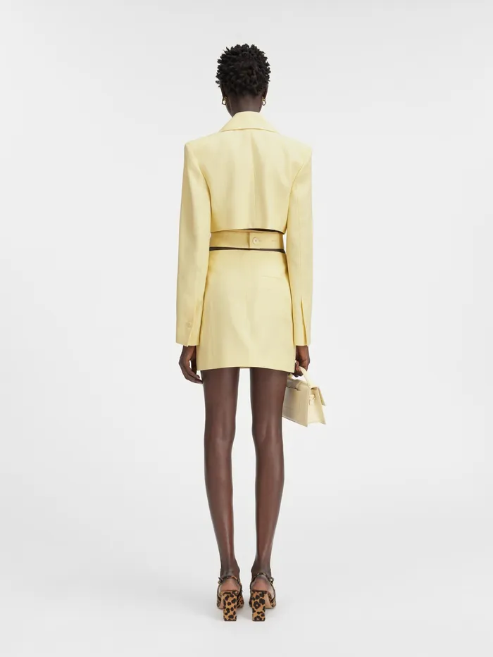 JACQUEMUS Dresses and Skirts Blazer Mini Dress Pale Yellow 8211 Women
