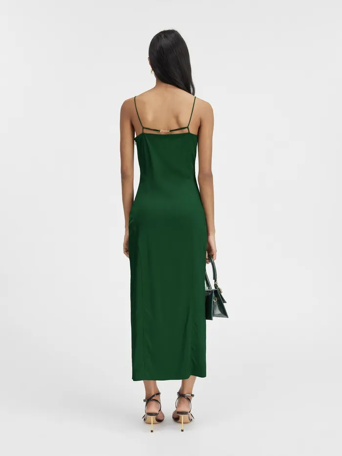 JACQUEMUS Dresses and Skirts Charm Logo Dress Dark Green 8211 Women