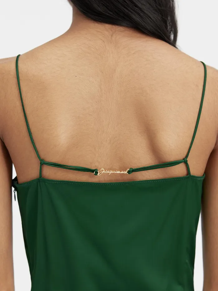 JACQUEMUS Dresses and Skirts Charm Logo Dress Dark Green 8211 Women