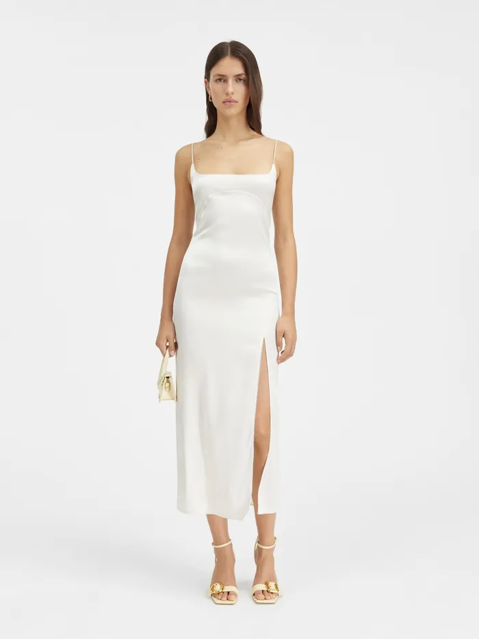 JACQUEMUS Dresses and Skirts Charm Logo Dress Offwhite 8211 Women