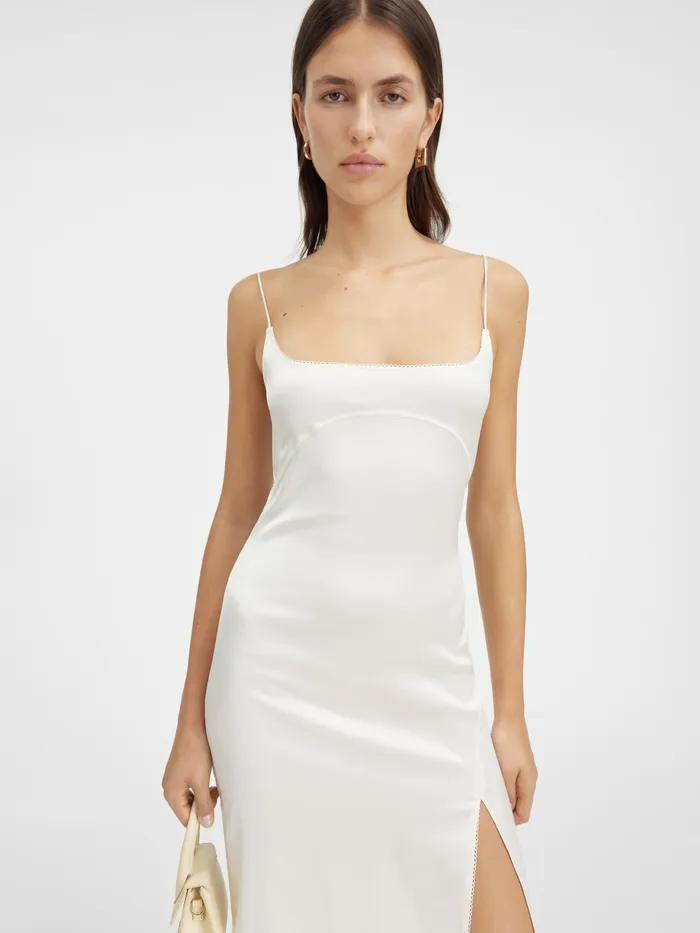 JACQUEMUS Dresses and Skirts Charm Logo Dress Offwhite 8211 Women